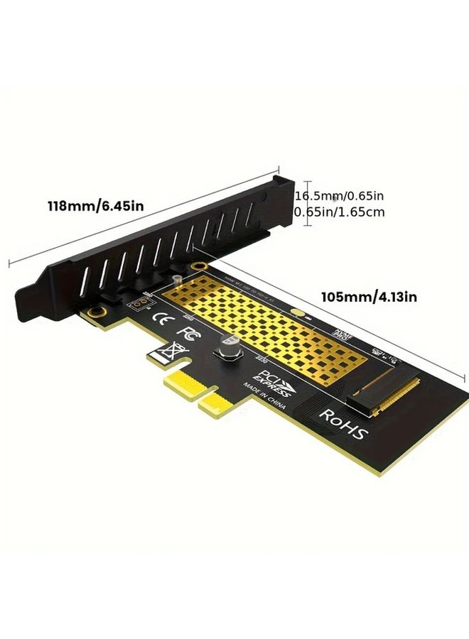 M2 NVMe SSD To PCIe 4.0 X1 Adapter Card 2280 SSD PCIE X1 Expansion Card For Desktop PC PCI Express Gen4 16Gbps Full Speed - Image 2