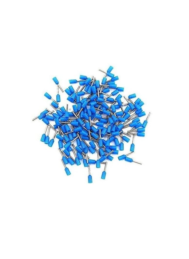 Generic Insulated Ferrules Terminal Block Cord End Wire Tubular Connector, Electrical Crimp Cable Lugs, Terminal Cable Crimp Cable Sleeve for Wire Connection (Pack of 100) (1.5mm - E1512, Blue)  - Image 2