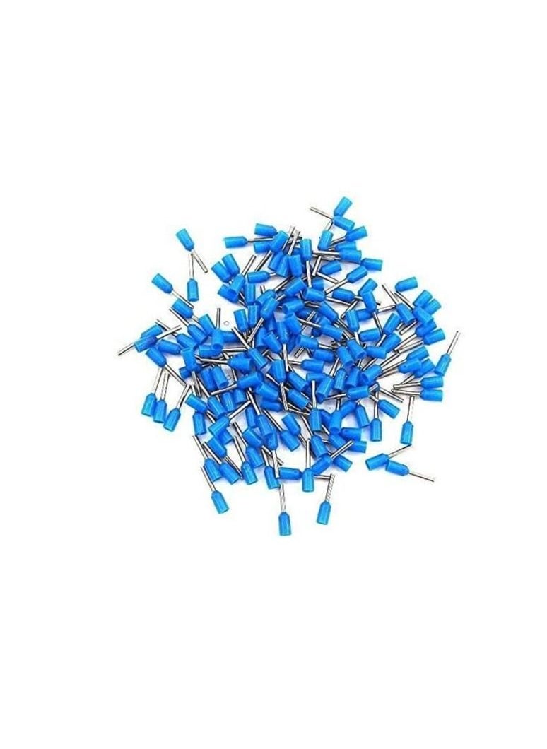 Generic Insulated Ferrules Terminal Block Cord End Wire Tubular Connector, Electrical Crimp Cable Lugs, Terminal Cable Crimp Cable Sleeve for Wire Connection (Pack of 100) (1.5mm - E1512, Blue)  - Image 3