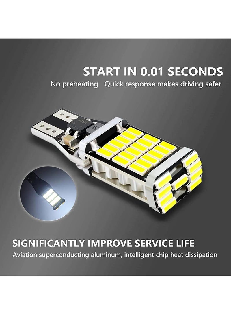 SYOSI LED Reverse Light, T15 4014 45SMD 6500K 800LM Car Turn Signal Bulbs, Backup Light Bulbs High Brightness Brake Light for Most Cars Trucks RVs 4 PCS, White  - Image 4