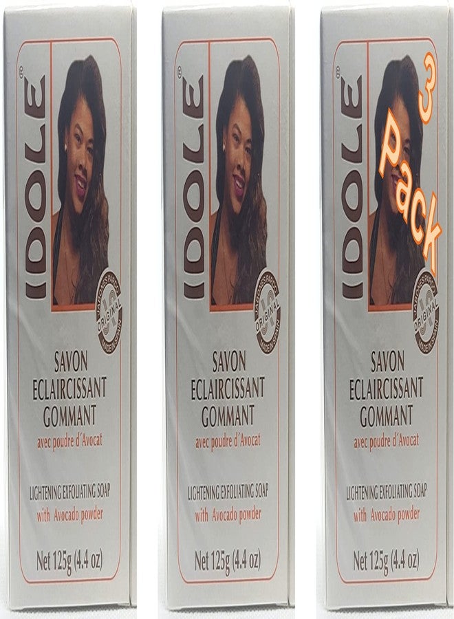 Idole Exfoliating Soap with Avocado Seed Powder, 3-Pack, Net 125g (4.4 oz) - Image 1