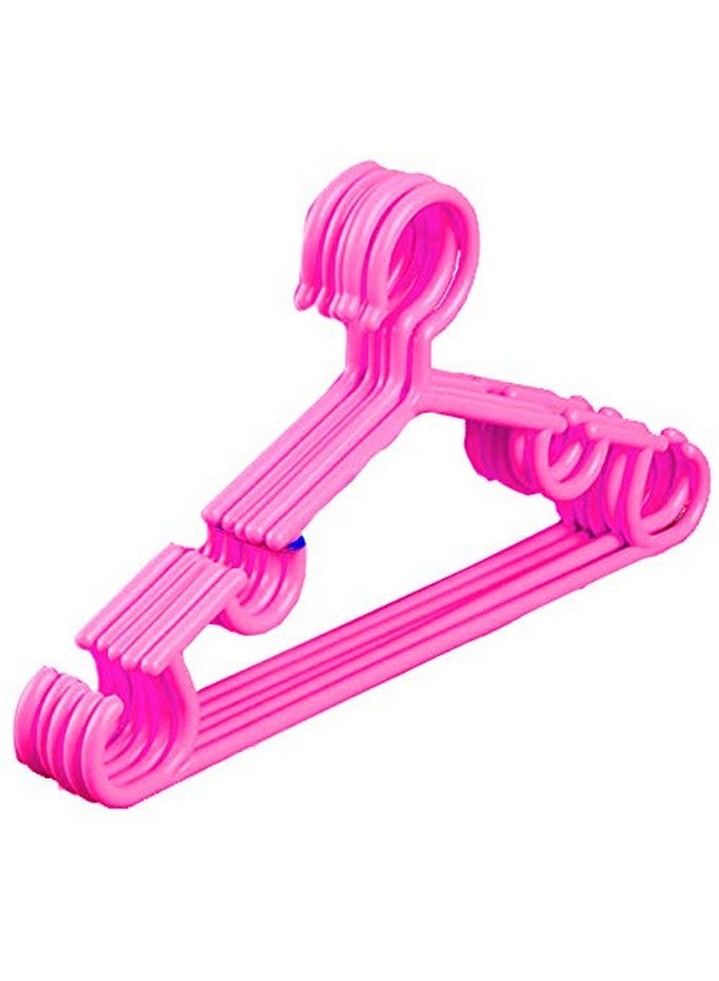 Kuber Industries Kuber Industries Exclusive Kids Cloth Hanger|Baby Clothes Hanger Set for Wardrobe|Plastic Hanger|Pack of 5 (Pink) - Image 1
