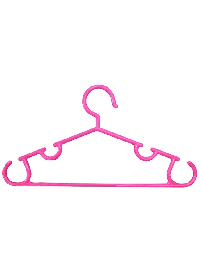 Kuber Industries Kuber Industries Exclusive Kids Cloth Hanger|Baby Clothes Hanger Set for Wardrobe|Plastic Hanger|Pack of 5 (Pink) - Image 4