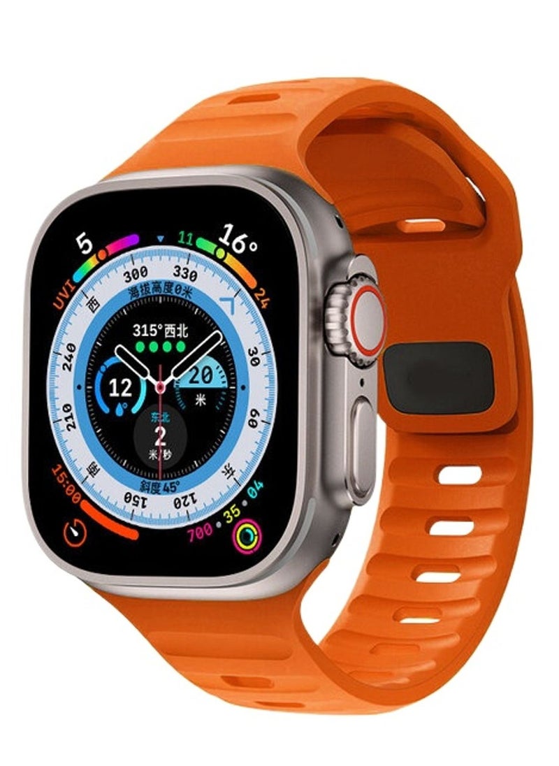 Aikanbo 5 Pieces for Apple Watch Ultra Watch Straps, Compatible with iWatch Series, Sports Silicone Straps, Black/White/Blue/Orange/Dark Gray  - Image 4