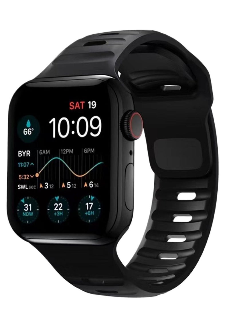 Aikanbo 5 Pieces for Apple Watch Ultra Watch Straps, Compatible with iWatch Series, Sports Silicone Straps, Black/White/Blue/Orange/Dark Gray  - Image 3