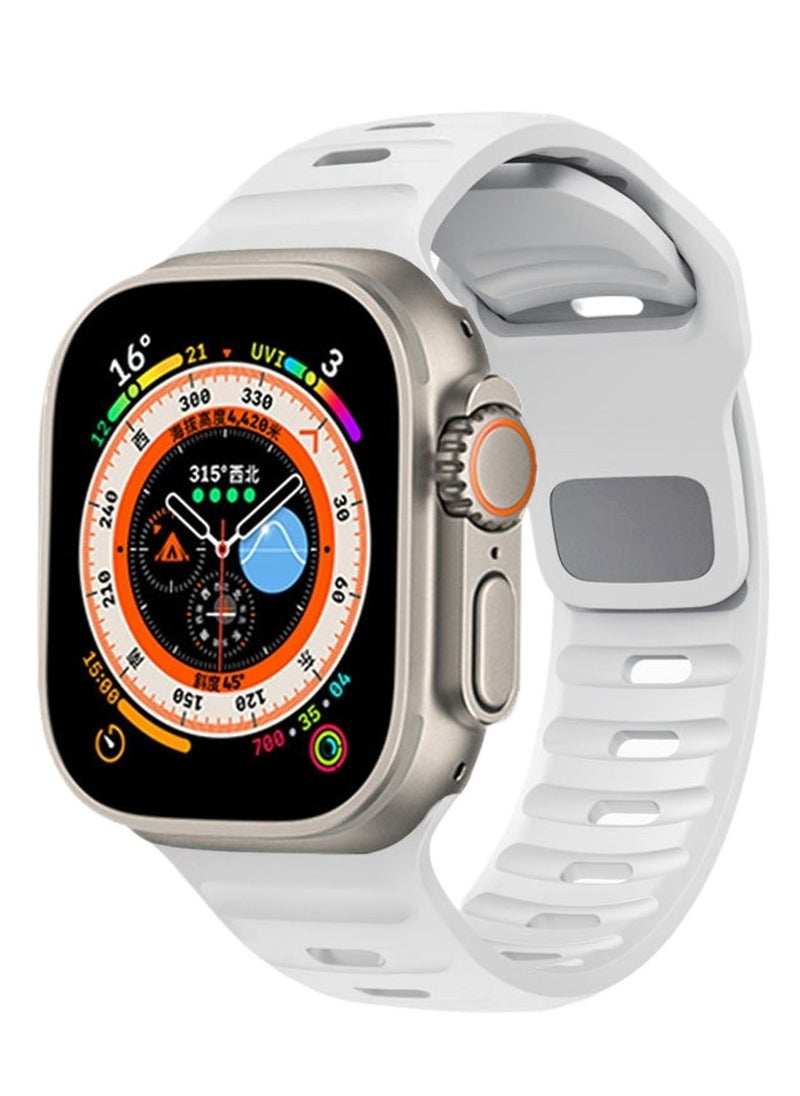 Aikanbo 5 Pieces for Apple Watch Ultra Watch Straps, Compatible with iWatch Series, Sports Silicone Straps, Black/White/Blue/Orange/Dark Gray  - Image 2