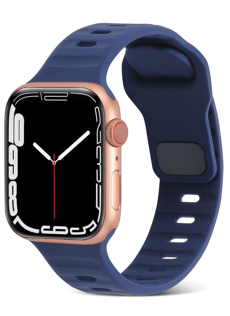 Aikanbo 5 Pieces for Apple Watch Ultra Watch Straps, Compatible with iWatch Series, Sports Silicone Straps, Black/White/Blue/Orange/Dark Gray  - Image 5