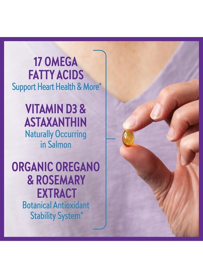New Chapter Wholemega Fish Oil Supplement - Wild Alaskan Salmon Oil with Omega-3 + Vitamin D3 + Astaxanthin + Sustainably Caught - 90 ct Tiny Caps, 500mg Softgels  - Image 3