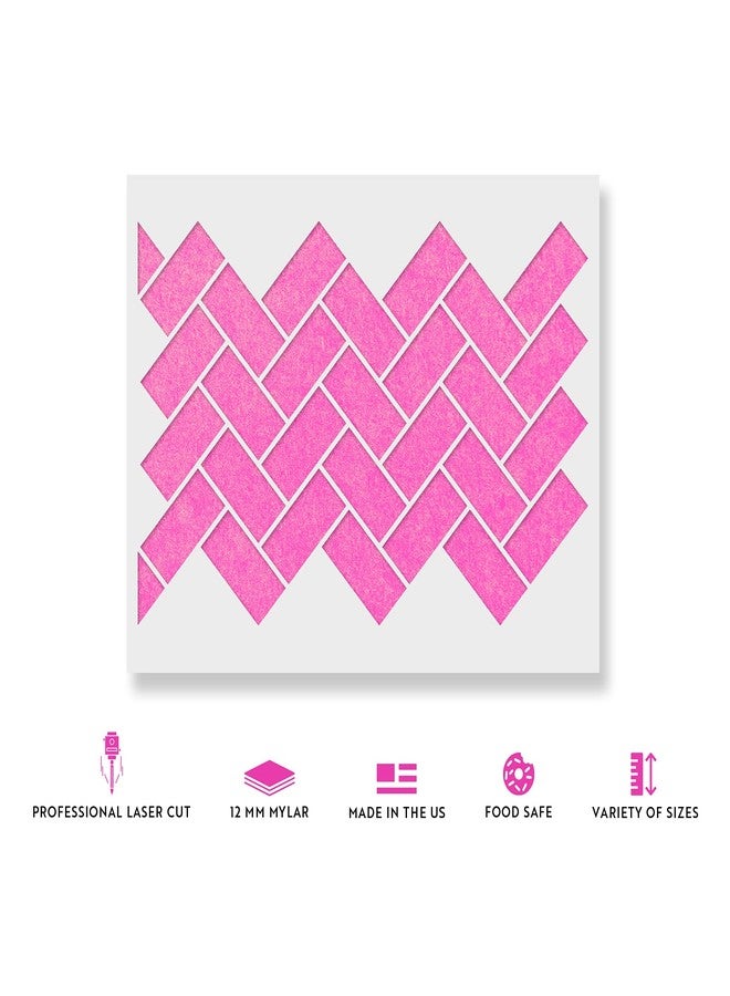 Stencil Revolution Basic Brick Angle Pattern Wall Stencil - Decorate Your Home for Less - Use This Large Wall Stencil to Add A Designer Touch to Your Room! - Image 5