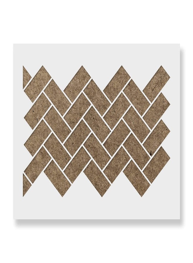 Stencil Revolution Basic Brick Angle Pattern Wall Stencil - Decorate Your Home for Less - Use This Large Wall Stencil to Add A Designer Touch to Your Room! - Image 1