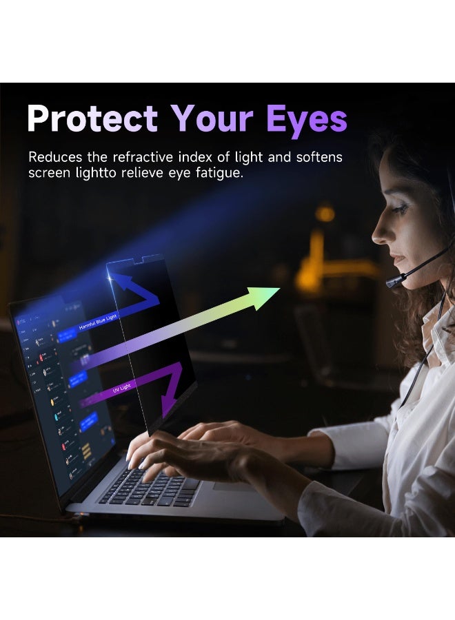 شاشة خصوصية للابتوب مقاس 14 إنش، بنسبة عرض إلى ارتفاع 16:9، فلتر مغناطيسي مضاد للوهج، متوافقة مع أجهزة HP / Dell / Acer / Lenovo - Image 4