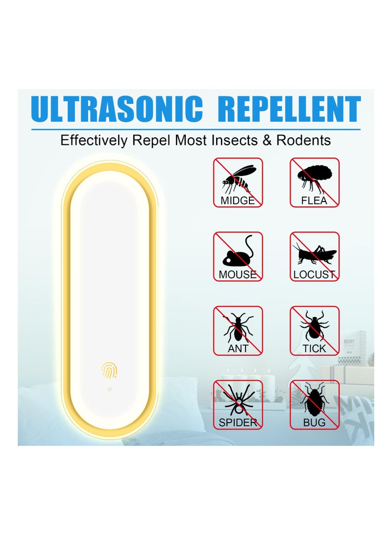 Zikra Ultrasonic Pest Repeller with Night Light - Indoor Electronic Insect Control for Cockroaches, Spiders, Mosquitoes, and Ants - Plug-In for Home and Kitchen (2 Pack, Compliant with European Regulations) - Image 3