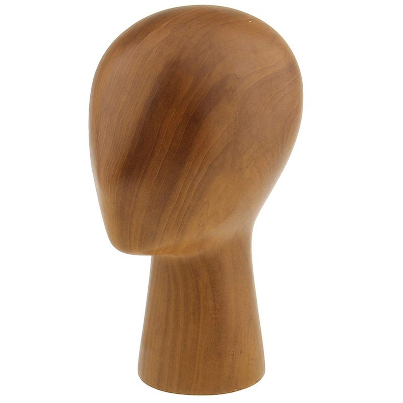 Abstract GFRP imitation Wooden Mannequin Manikin Head Model Hair Wigs Hat Display Holder Stand Rack Block Shop Home Decor SculptureS