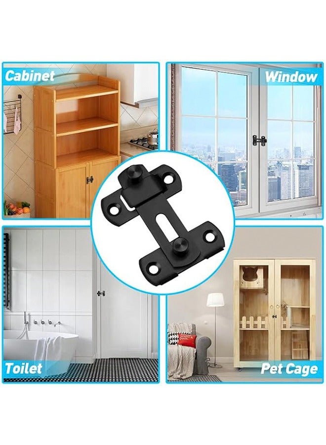 2 Pcs Latch Sliding Door Safety Door Lock Stainless Steel Barn Door Latches Flip Latch Gate Latches Bar Latch Safety Door Lock for Barn Door Pet Door Sliding Door Window Cabinet Room Accessorries  - Image 4