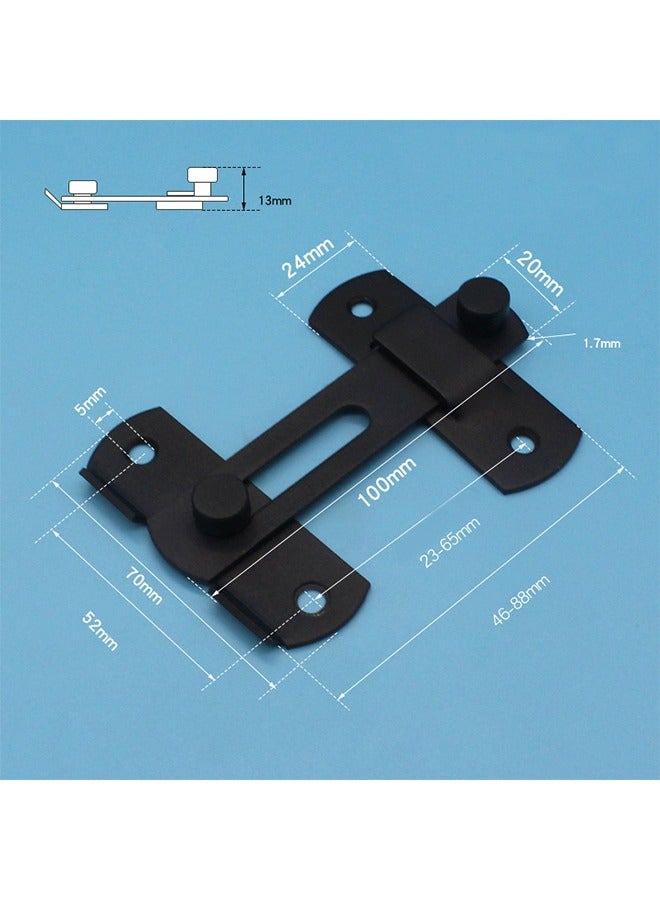 2 Pcs Latch Sliding Door Safety Door Lock Stainless Steel Barn Door Latches Flip Latch Gate Latches Bar Latch Safety Door Lock for Barn Door Pet Door Sliding Door Window Cabinet Room Accessorries  - Image 2