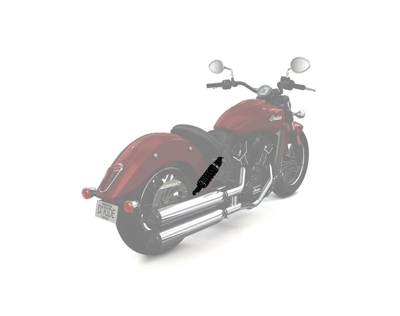 Indian Motorcycle Rear Shocks Adjustable by FOX for Specific Scout, Scout Sixty, Scout Bobber, Scout Rogue, Scout Rogue Sixty Models and More, Gloss Black, Pair, Performance Parts - 2881790-463 - Image 2