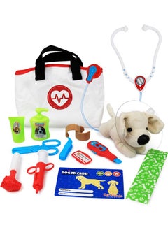 Click N' Play Click N' Play Kids Veterinary Playset, Vet Play Sets for Kids, Vet Pretend Play for Kids, Vet Set Includes Plush Dog Toy and Vet Kit Pack,Veterinarian Kit for Kids, Click N Play Toy Puppy Set for Kids  - Image 3