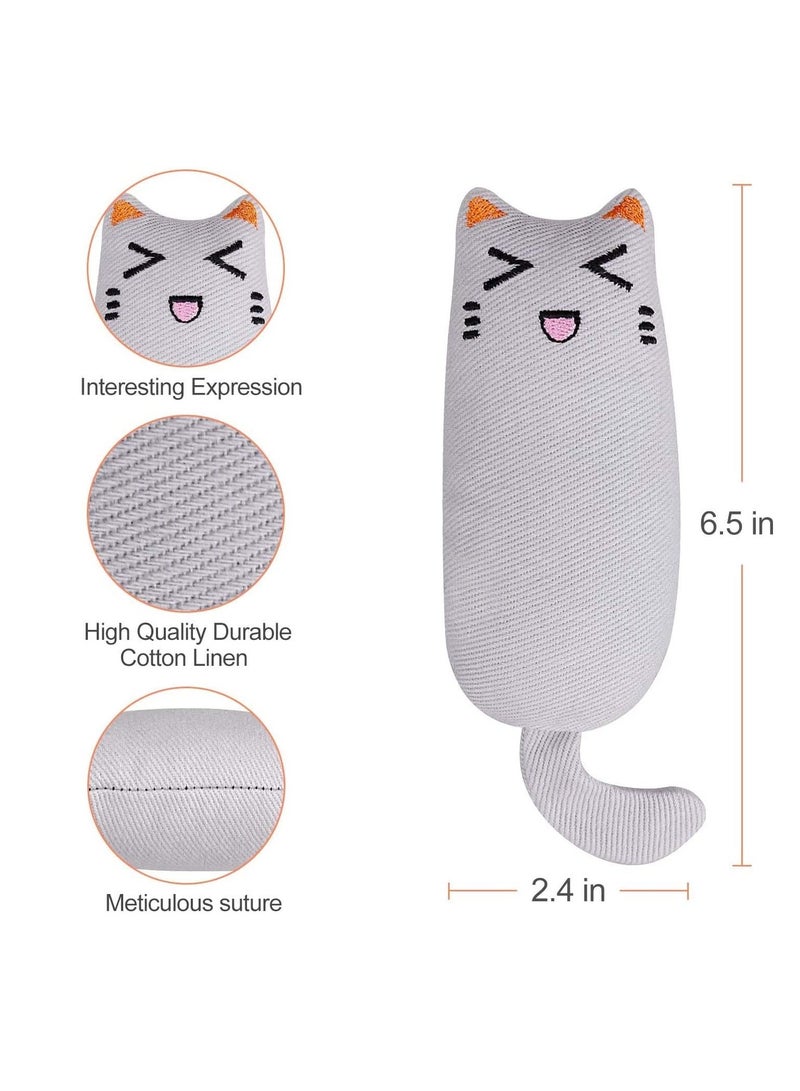 XiuWoo Cat Plush Catnip Toy Scratch Playing Chewing Teeth Cleaning Creative Pillow Pet Grinding Chew Toys Entertaining Set for Indoor Cats 5 Pack - Image 5