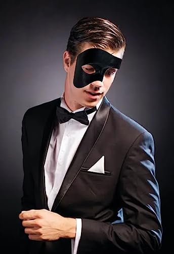 ONESWI Men's Masquerade Mask, Half Face Mask Opera Mask Venetian Mask, Halloween Masquerade - Image 2