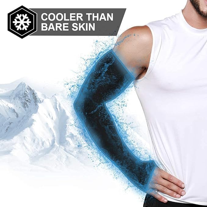 SEFLICA® UV Sun Protection Arm & Leg Sleeves Combo for Men & Women | UPF 50+ Cooling Sleeves for Outdoor Sports, Cycling, Running, Driving & Sunburn Protection | Anti-Tan - Image 4