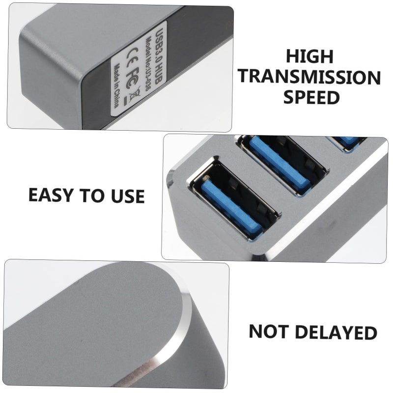 Aluminum Alloy USB Hub For Laptop High Speed Charging Station Holder Easy Ports - Image 3