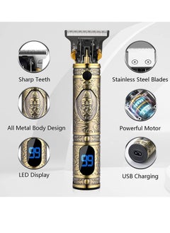 Generic Professional Mens Hair Clippers Zero Gapped Cordless Hair Trimmer Professional Haircut & Grooming Kit for Men Rechargeable LED Display  - Image 2