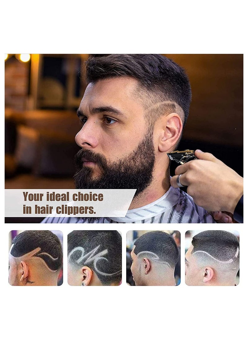 Generic - Professional Mens Hair Clippers Zero Gapped Cordless Hair Trimmer Professional Haircut & Grooming Kit for Men Rechargeable LED Display - Image 1