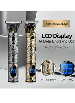 Generic Professional Mens Hair Clippers Zero Gapped Cordless Hair Trimmer Professional Haircut & Grooming Kit for Men Rechargeable LED Display  - Image 3