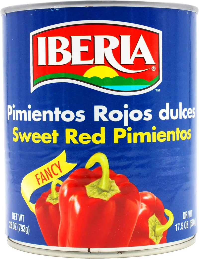 Iberia Sweet Red Pimientos in Vinegar - 27.5 Ounce Can - Image 1