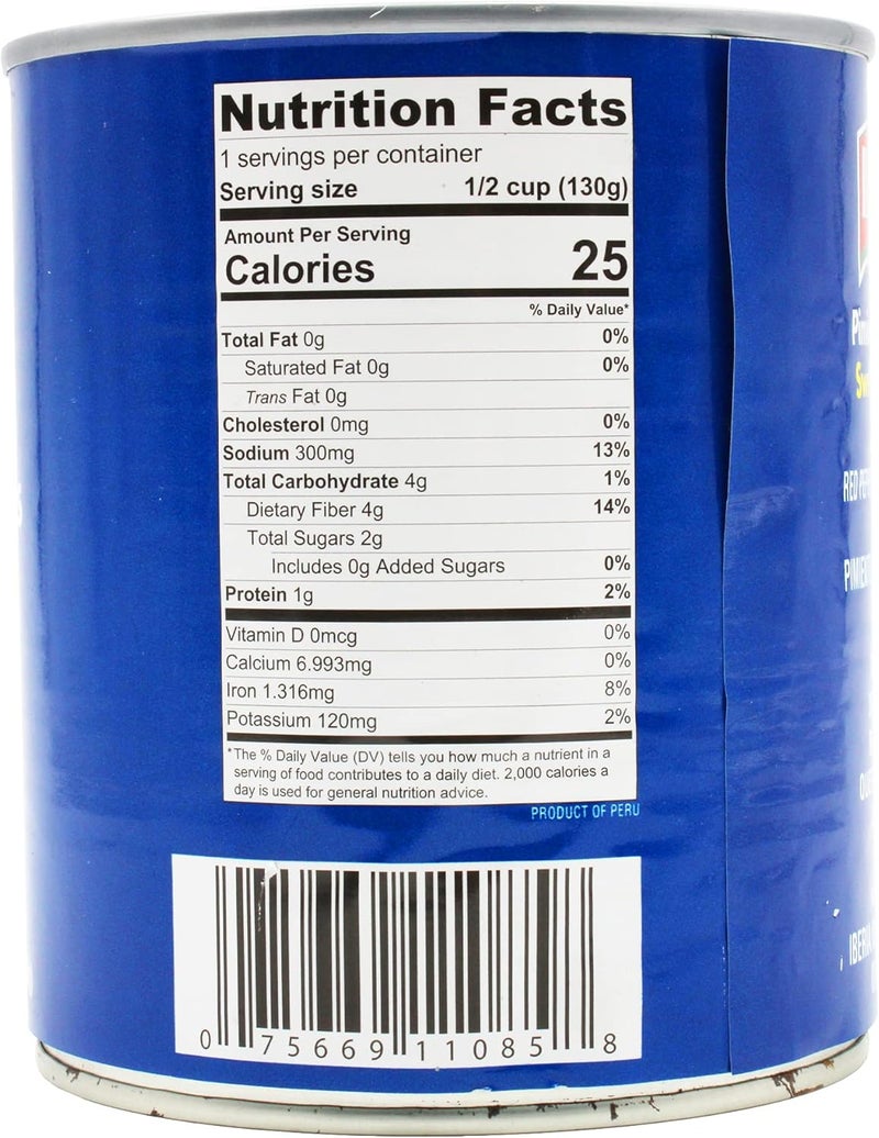 Iberia Sweet Red Pimientos in Vinegar - 27.5 Ounce Can - Image 2