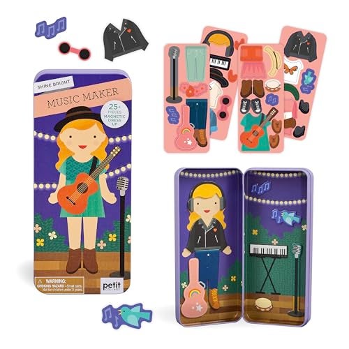 Petit Collage Magnetic Dress Up Music Maker  Magnetic Game Board with Mix and Match Magnetic Pieces Ideal for Ages 3  Includes 2 Scenes and 25 Creative Magnetic Pieces Medium - Image 1