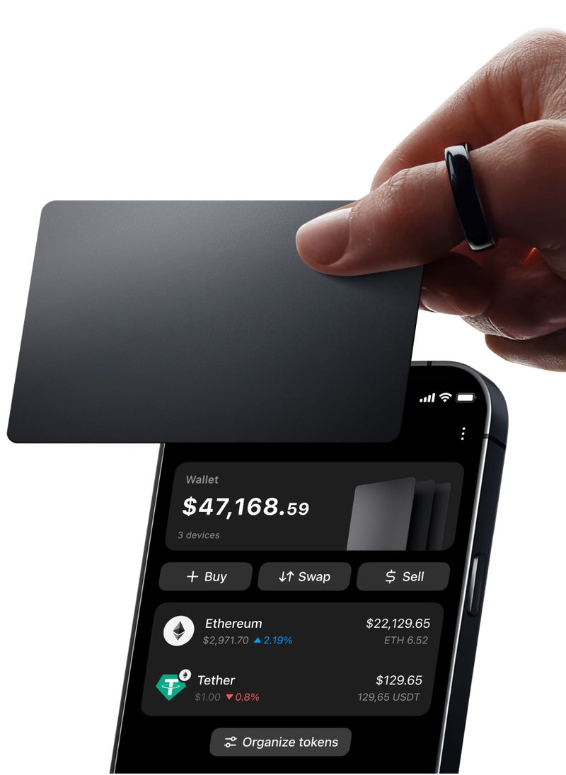 tangem Tangem Crypto Hardware Wallet 2.0 - Stealth Black (Pack of 3 Cards)  - Image 4