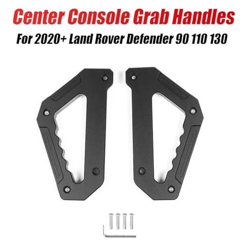 EVGoXMods 2Pcs Center Console Grab Handles Compatible with 2020-2025 Land Rover Defender 90 110 130 Aluminum Alloy Grip Handle for Armrest Both Side Interior Accessories - Image 2