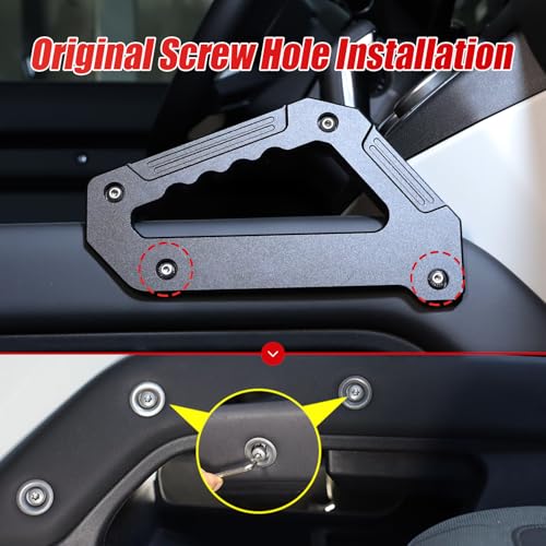 EVGoXMods 2Pcs Center Console Grab Handles Compatible with 2020-2025 Land Rover Defender 90 110 130 Aluminum Alloy Grip Handle for Armrest Both Side Interior Accessories - Image 4