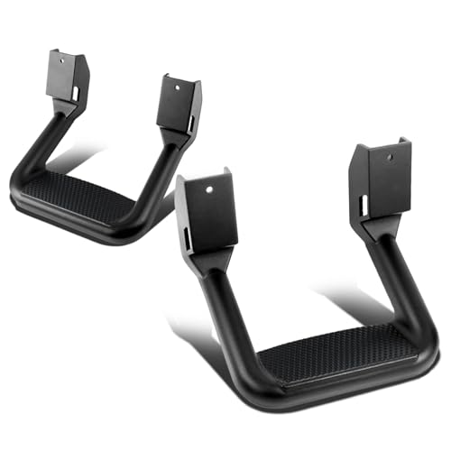 Auto Dynasty Universal Side Step for Pickups Trucks Aluminum Black Coated Set of 2