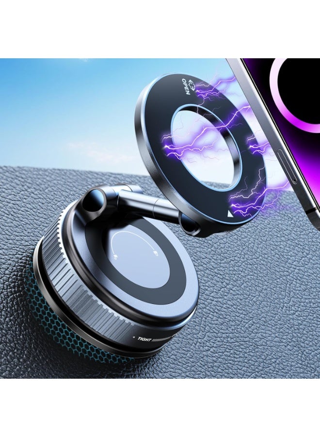 general Upgraded 360° Nano Gel Vacuum Magnetic Phone Holder, Car Phone Holder for Magsafe[108+LBS Strongest Suction & 3000gf Strongest Magnetic], Suction Cup Phone Mount for Car/for iPhone 16 Pro Max - Image 1