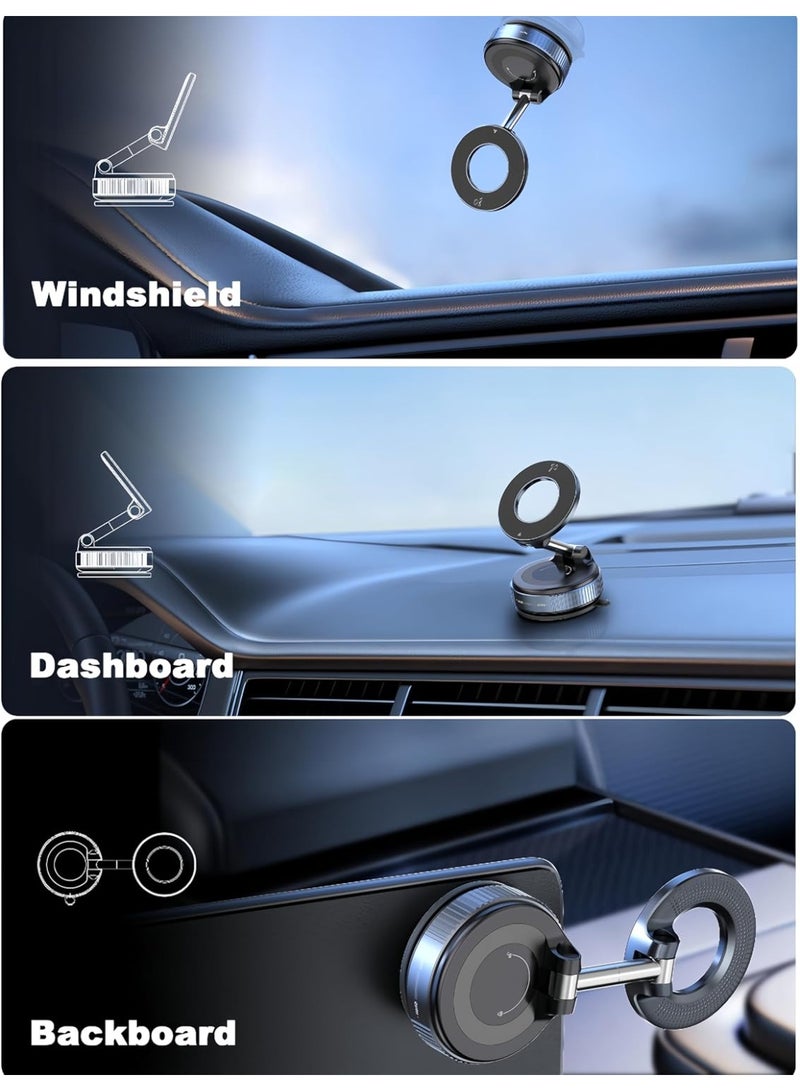 general Upgraded 360° Nano Gel Vacuum Magnetic Phone Holder, Car Phone Holder for Magsafe[108+LBS Strongest Suction & 3000gf Strongest Magnetic], Suction Cup Phone Mount for Car/for iPhone 16 Pro Max - Image 2