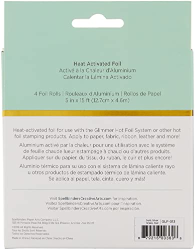 Spellbinders 4 Holiday Variety Pack. Glimmer Hot Foil Roll, Multi - Image 3