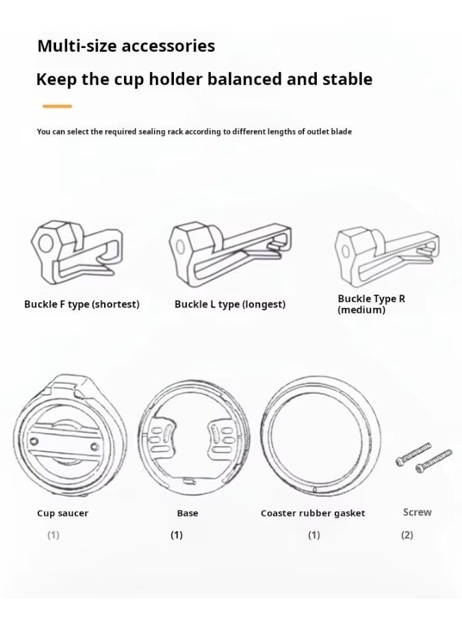 فيريكس حامل أكواب وطفاية سجائر للسيارة قابل للطي على فتحات التكييف – متوافق مع مرسيدس GLK وGLC وC-Class وCLE | حامل مشروبات وماء للداخلية | إكسسوار تثبيت على فتحات المكيف - Image 5