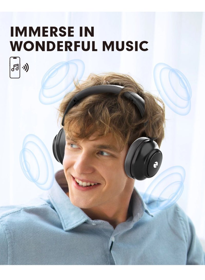 Zoom Plus - ZP78 (SONIDO SERIES) Smart Active Noise Cancelling Headphones Bluetooth with Multiple Modes, Collapsible Design Bluetooth Headphones, 30H Playtime, Wide Compability, High-Res Audio And Very Light Weight Headphones - Image 1