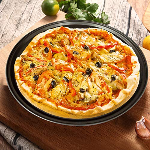 Destinymd Pizza Pan With Holes, 2 Pack Carbon Steel Perforated Non-Stick Tray Tool Crispy 12inch Round for Home Kitchen - Image 5