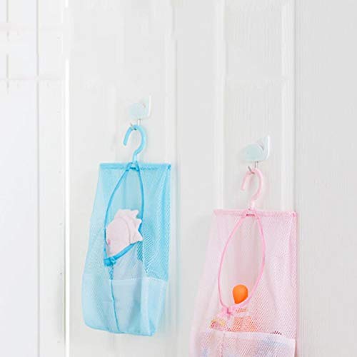 Gopendra Colorful Hanging Mesh Organizer, Bathroom Storage Hamper, Closet Rack Clothes Clip Collection - Laundry Pinch Net Pouch (2Pcs), Multicolor - Image 4