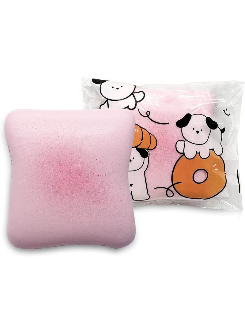 GIOIO Bread Butter Squishy,Slow Rising Squishy，Stocking Stuffers,Stress Balls，Stress Relief & Fidget Toys for ADHD，Party Favor Gift (Pink) - Image 1