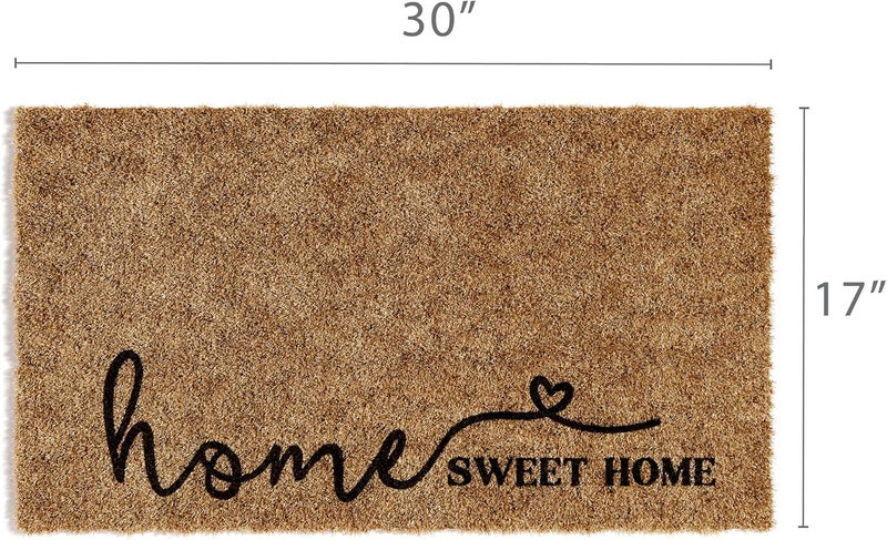 BARNYARD DESIGNS 'Home Sweet Home' Doormat Welcome Mat for Outdoors, Large Front Door Entrance Mat, 30x17, Brown - Image 3