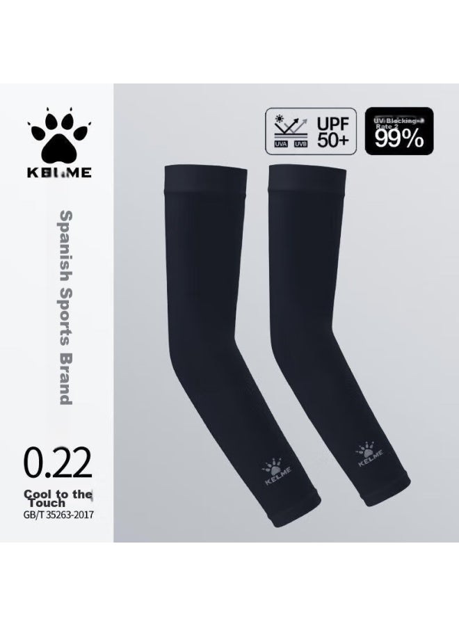 Kelme Ice Sleeves For Men And Women, Sun Protection Arm Sleeves, Ice Silk Cycling Uv Protection Fishing Driving Cycling Arm Guards, Basketball Sleeves - Image 1