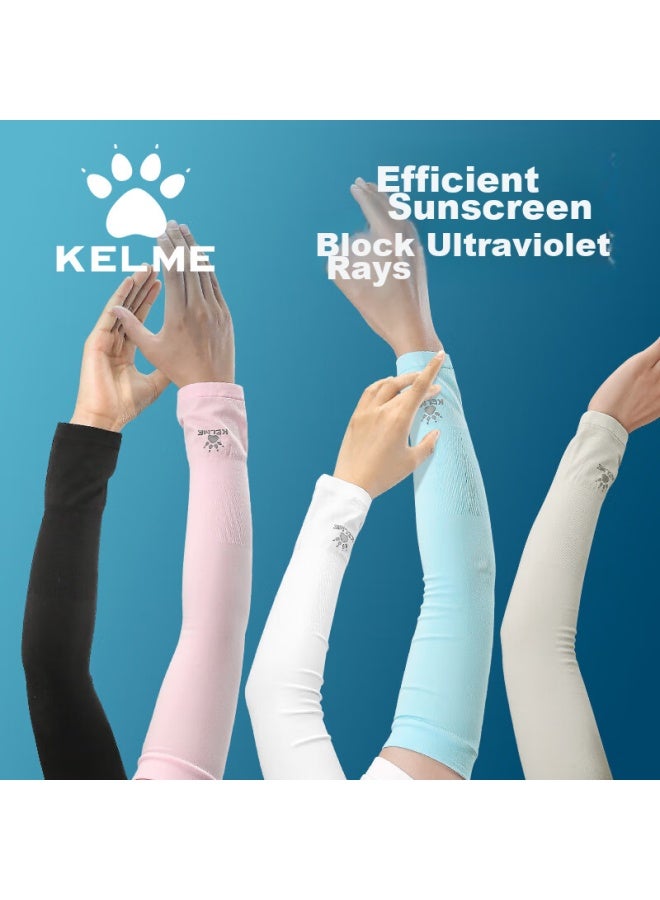 Kelme Ice Sleeves For Men And Women, Sun Protection Arm Sleeves, Ice Silk Cycling Uv Protection Fishing Driving Cycling Arm Guards, Basketball Sleeves - Image 2