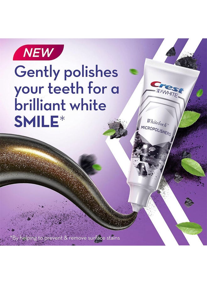 Crest - 3D White Whitelock Micropolisher Toothpaste - Charcoal with Fresh Mint Flavor 88ml - Image 1