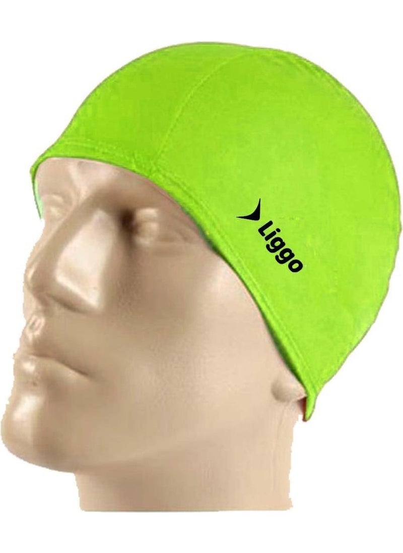 Liggo Lycra Cloth Bonnet Pool Cap Sea Swimming Cap 