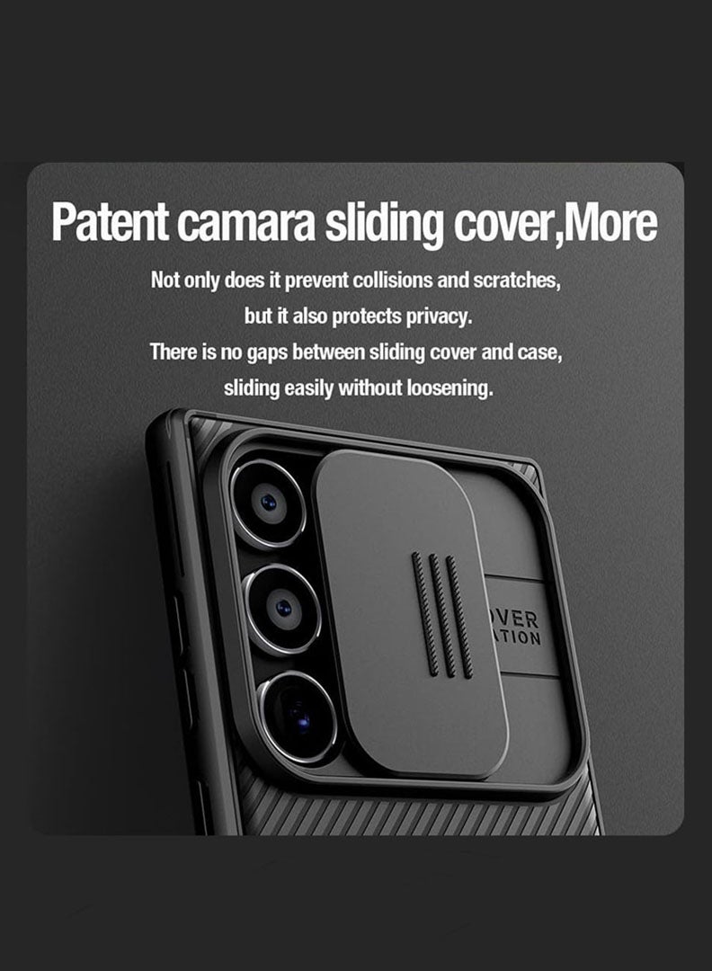 Nillkin Samsung Galaxy S24 Ultra Case Cover  Camshield Pro Case With Slide Camera Lens Protection PC Back  TPU Frame Bumper Protection for Samsung Galaxy S24 Ultra Black - Image 2