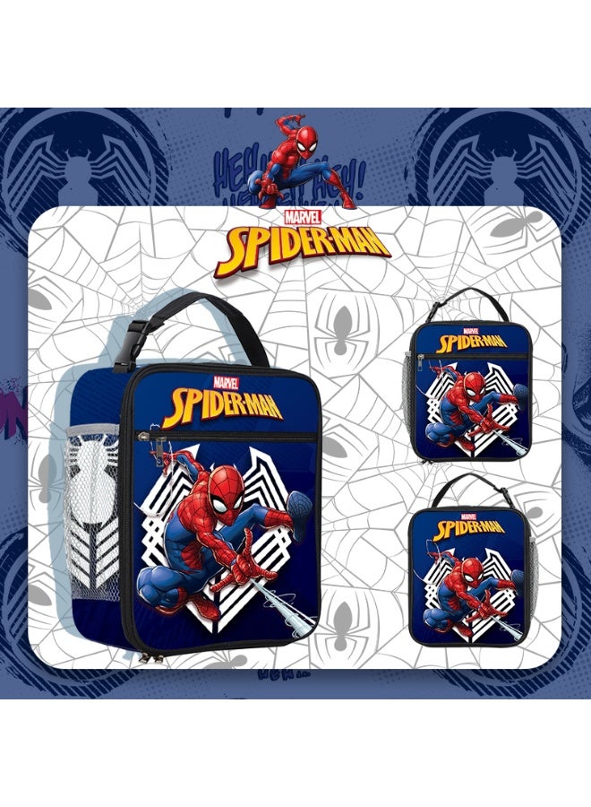 Marvel: Spider-Man crouching pose digital print tote bag. Insulated design, large capacity and portable, a must-have for outdoor travel and picnics. A must-have for back-to-school season! Also an ideal gift for friends and family. - Image 1